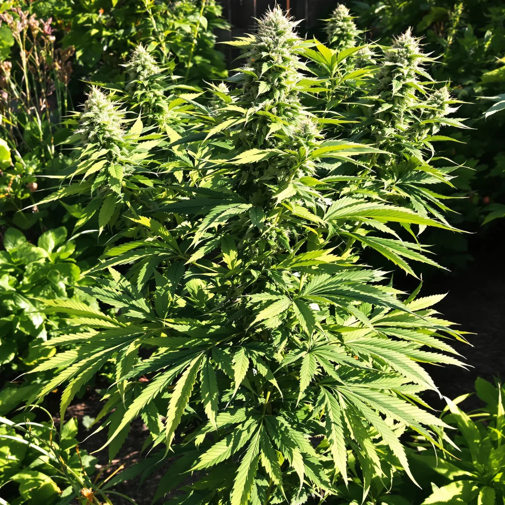 Purple Monkey Balls 68% Indica / 32% Sativa — Blüte mit sichtbaren Trichomen
