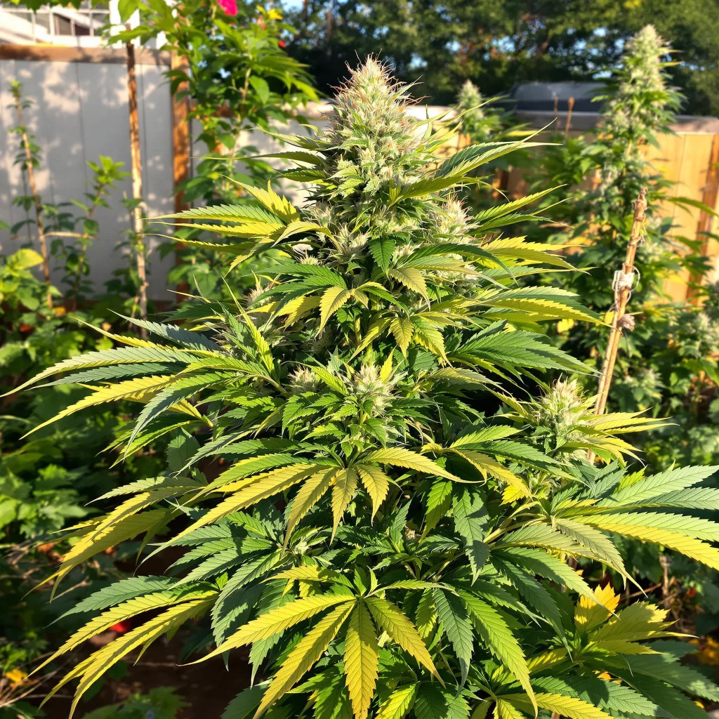Purple People Eater 65% Indica / 35% Sativa — Blüte mit sichtbaren Trichomen