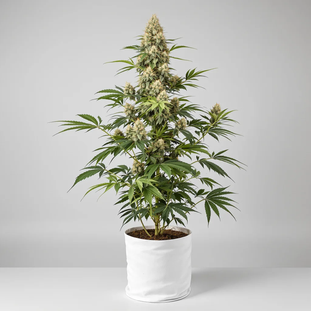 Purple Voodoo Cannabisblüte Nahaufnahme mit ausgewogene Blütenstruktur mit eisigen Trichomen