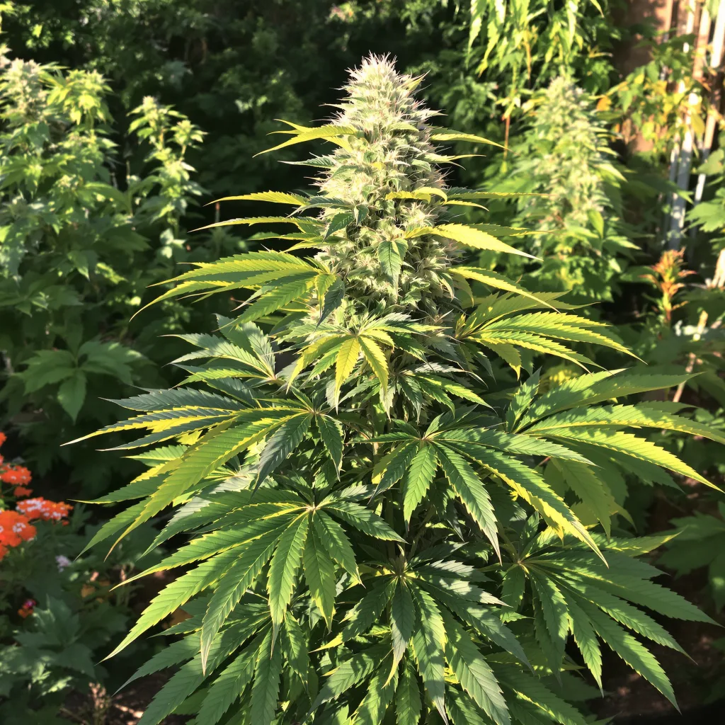 Querkle 80% Indica / 50% Sativa — Blüte mit sichtbaren Trichomen