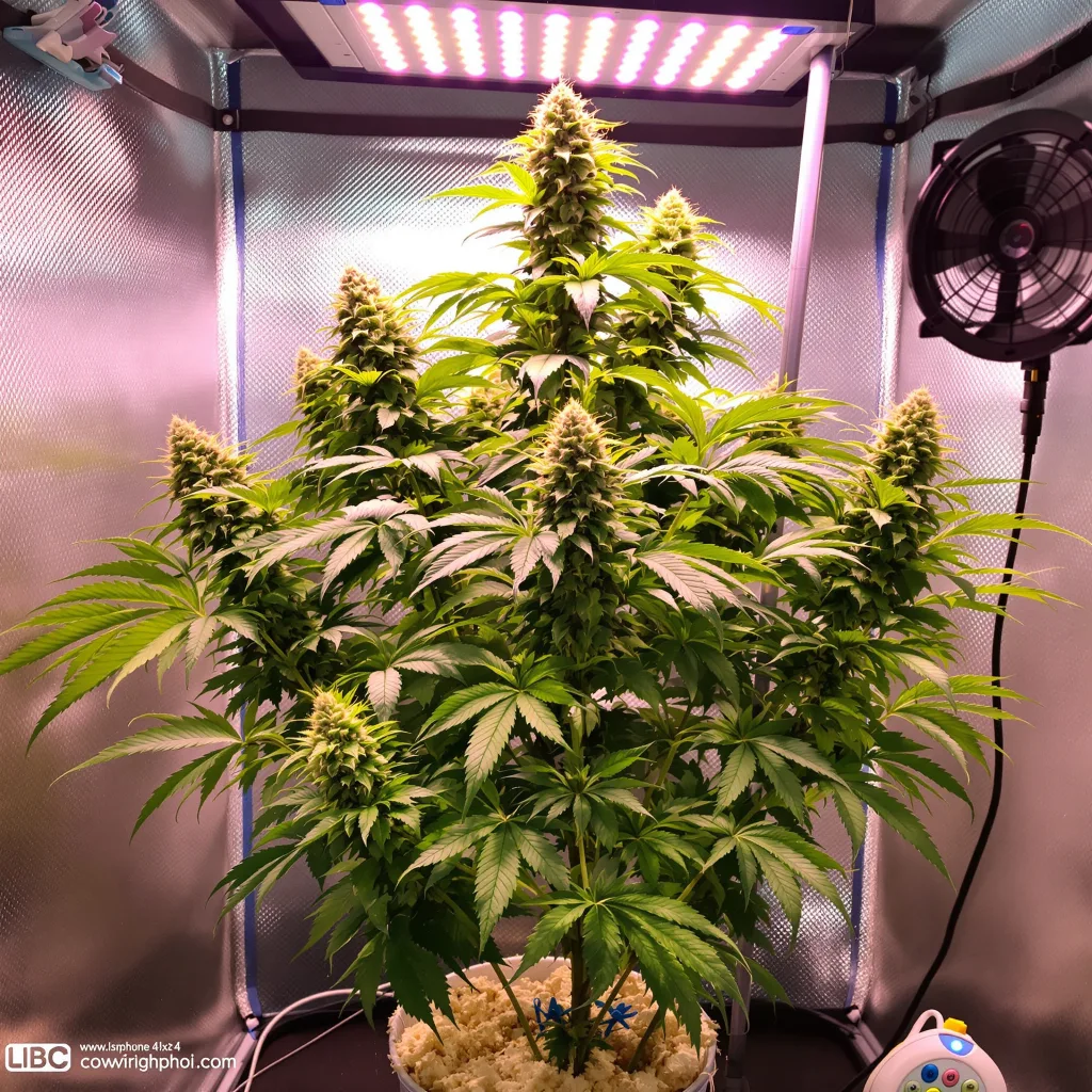 Raisinberry 87% Indica / 13% Sativa — Blüte mit sichtbaren Trichomen