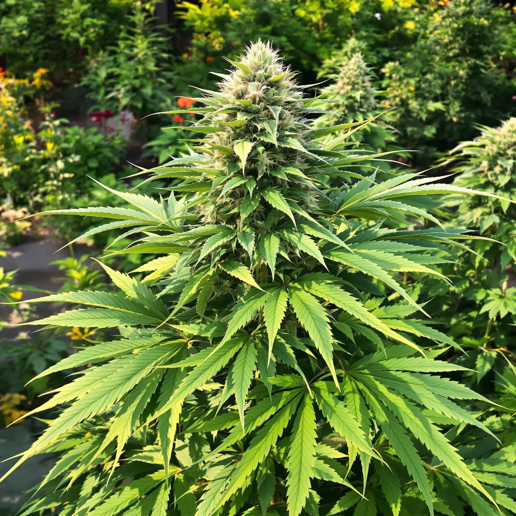 Raisinberry 87% Indica / 13% Sativa — Blüte mit sichtbaren Trichomen