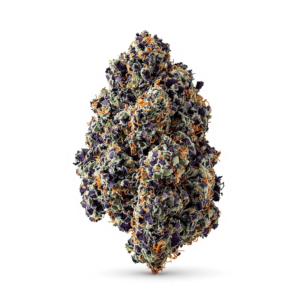 Rare Darkness 80% Indica / 20% Sativa — Blüte mit sichtbaren Trichomen