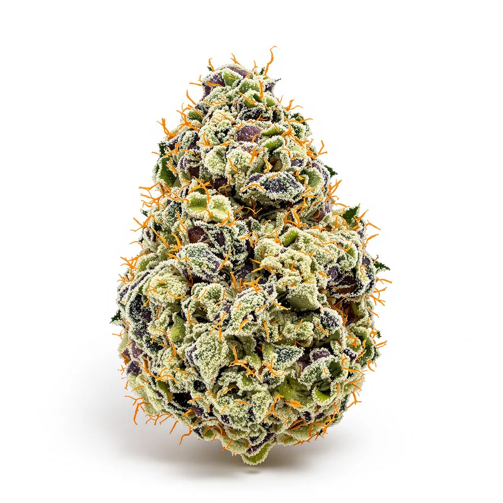 Recon 60% Indica / 40% Sativa — Blüte mit sichtbaren Trichomen