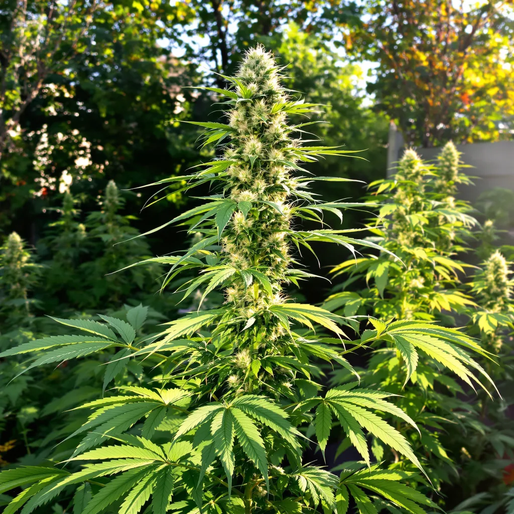 Red Congolese 10% Indica / 90% Sativa — Blüte mit sichtbaren Trichomen
