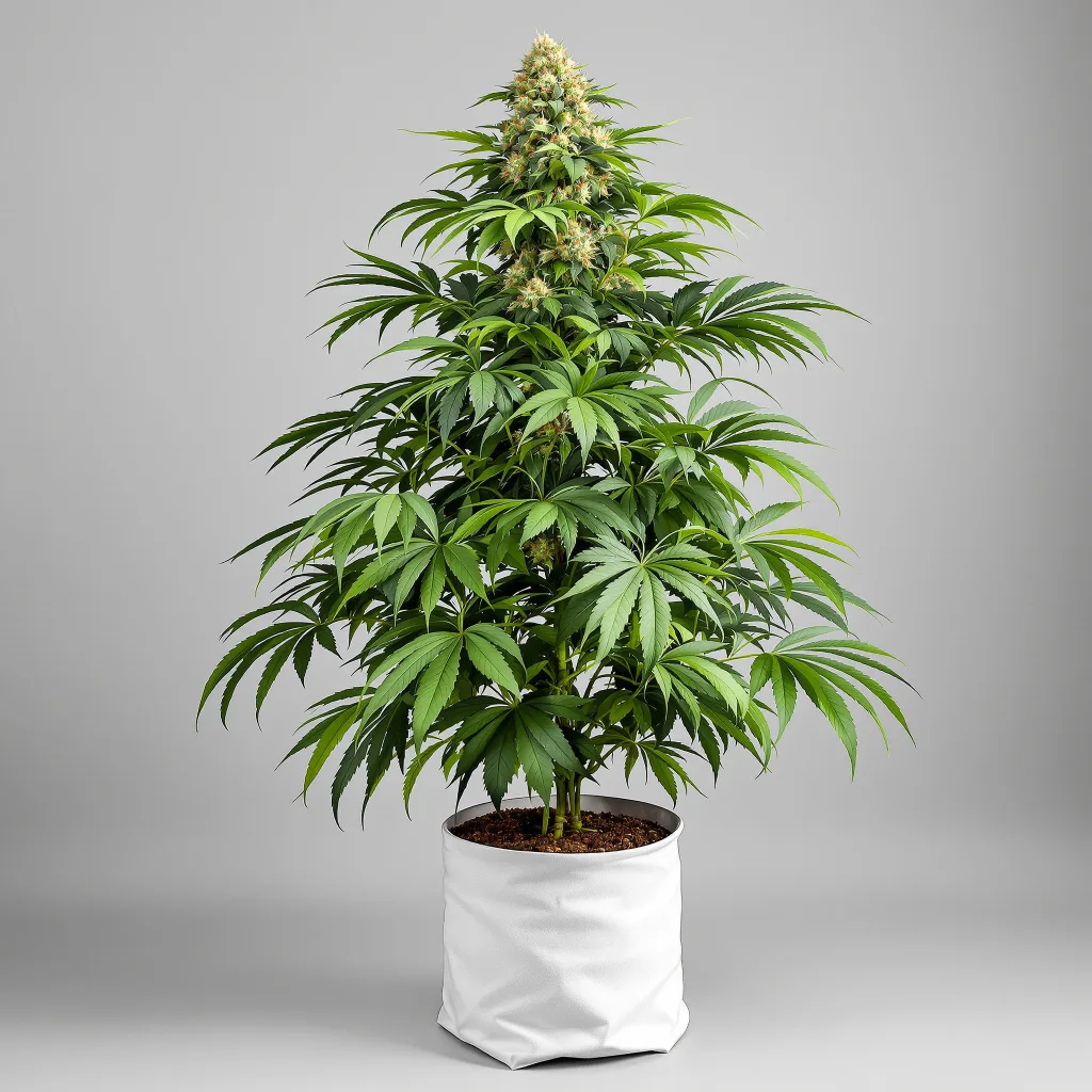 Red Dwarf Cannabisblüte Nahaufnahme mit dichte violett getönte Kelche