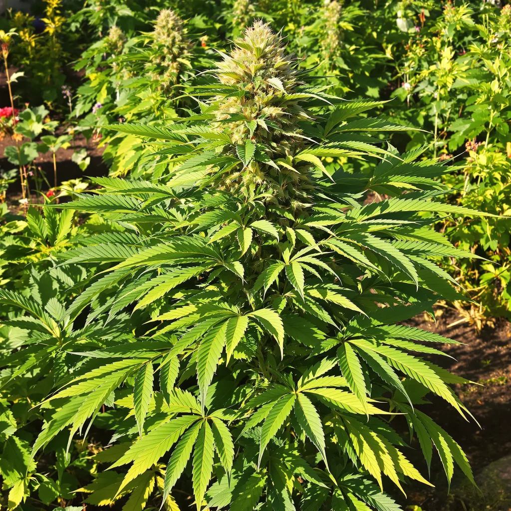 Remo Chemo 88% Indica / 12% Sativa — Blüte mit sichtbaren Trichomen