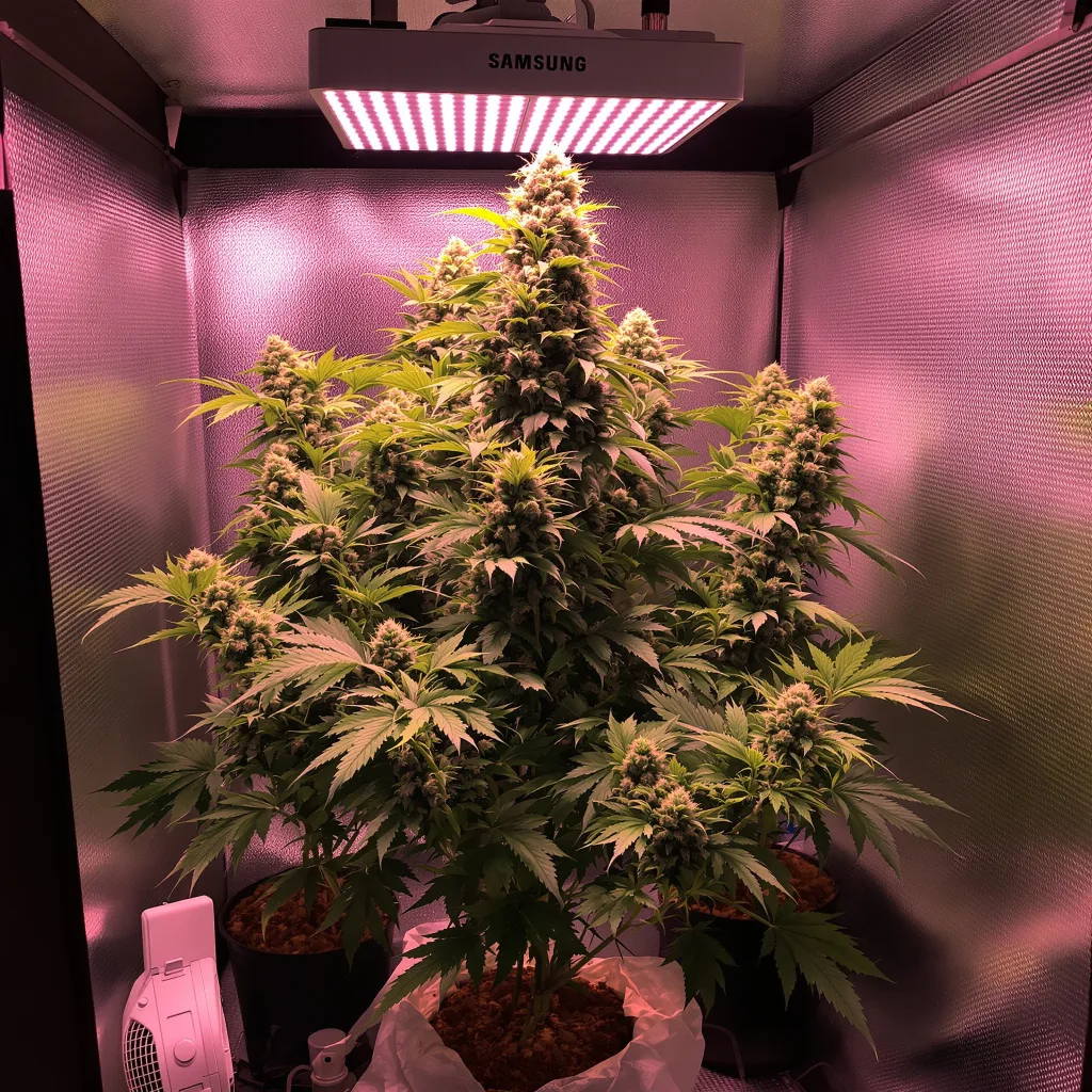 Ringos Gift CBD 50% Indica / 50% Sativa — Blüte mit sichtbaren Trichomen