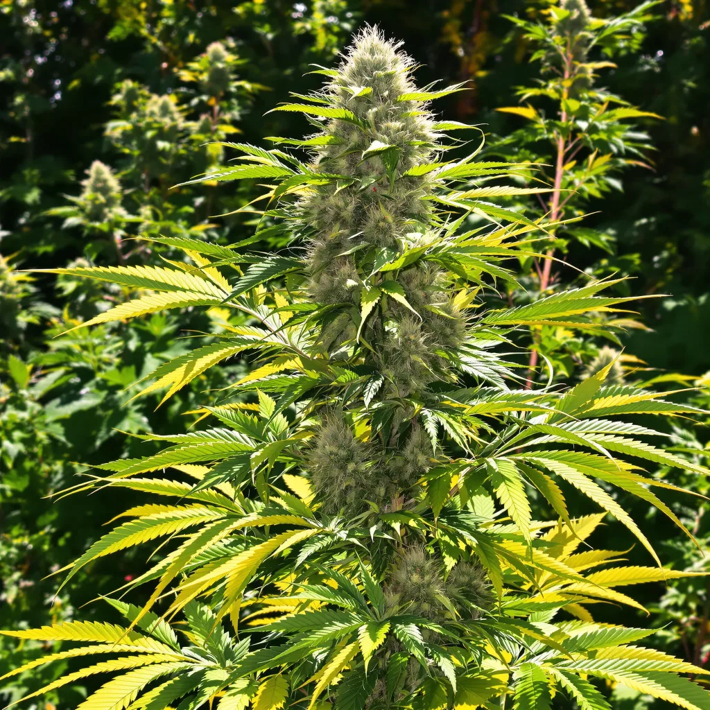 Ringos Gift CBD 50% Indica / 50% Sativa — Blüte mit sichtbaren Trichomen