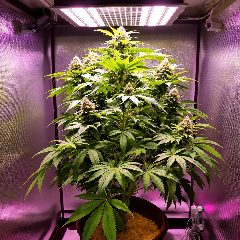 Rockbud 77% Indica / 23% Sativa — Blüte mit sichtbaren Trichomen