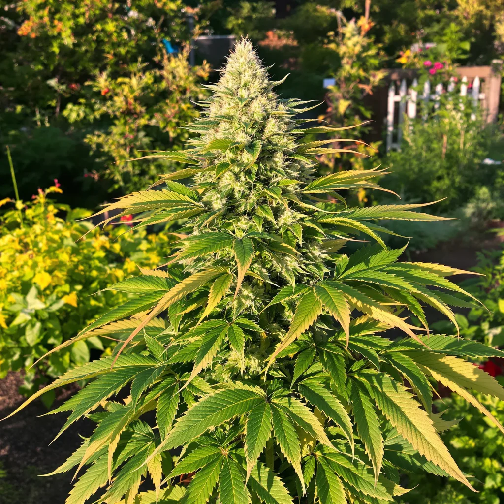 Rockbud 77% Indica / 23% Sativa — Blüte mit sichtbaren Trichomen