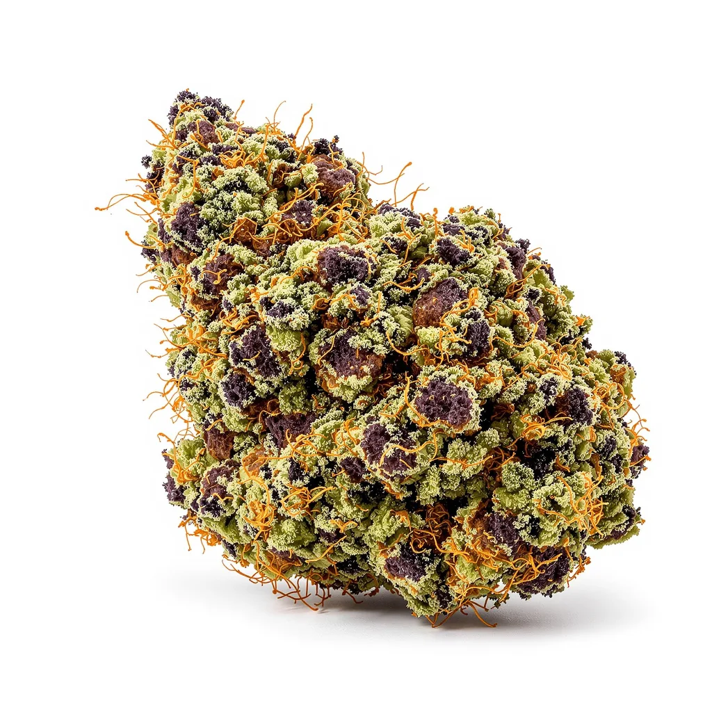 Rockbud 77% Indica / 23% Sativa — Blüte mit sichtbaren Trichomen