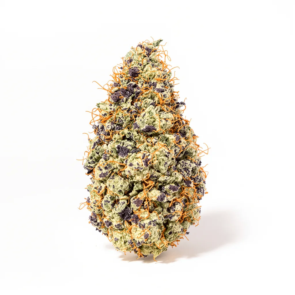 Rockstar Kush 88% Indica / 12% Sativa — Blüte mit sichtbaren Trichomen