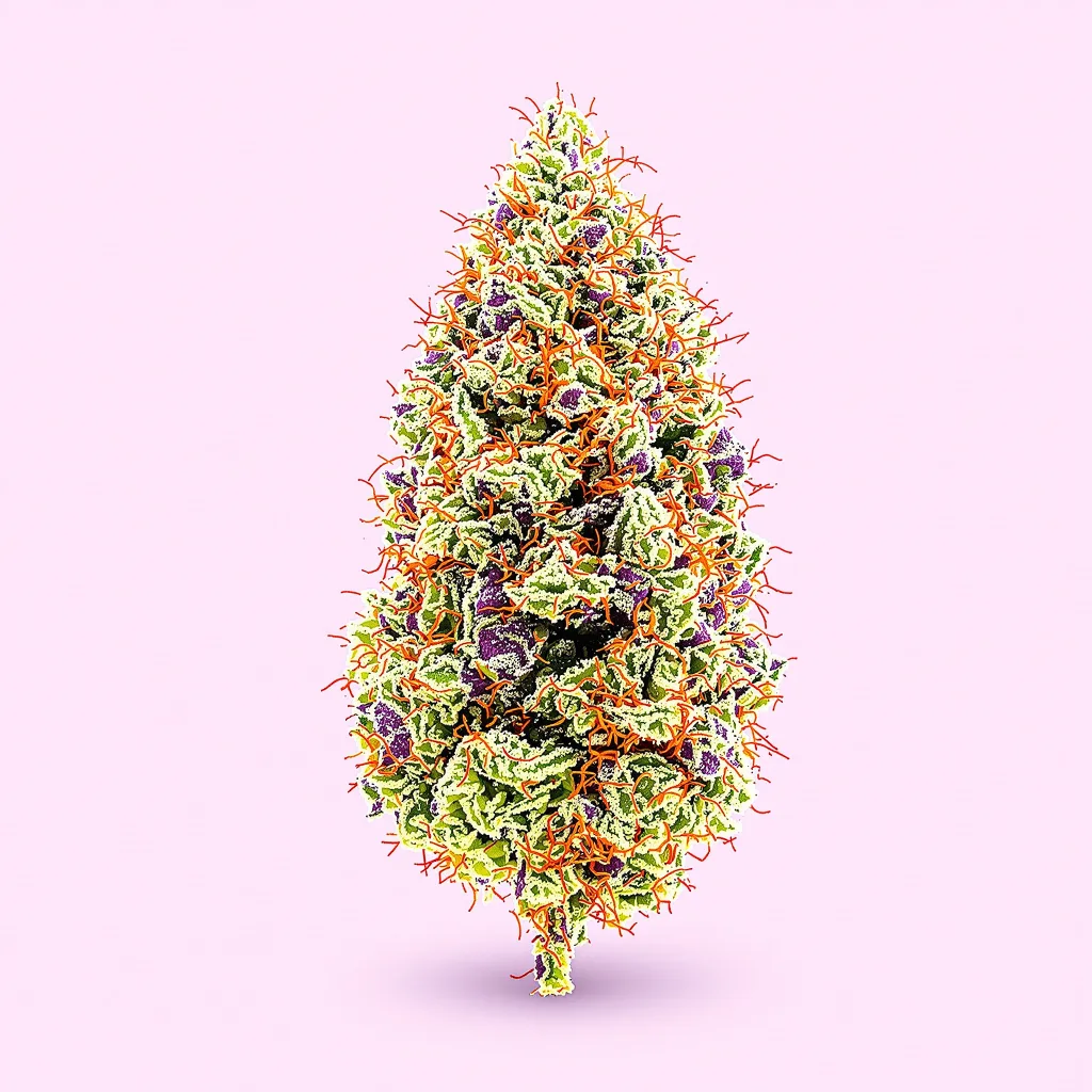 Runtz 40% Indica / 60% Sativa — Blüte mit sichtbaren Trichomen