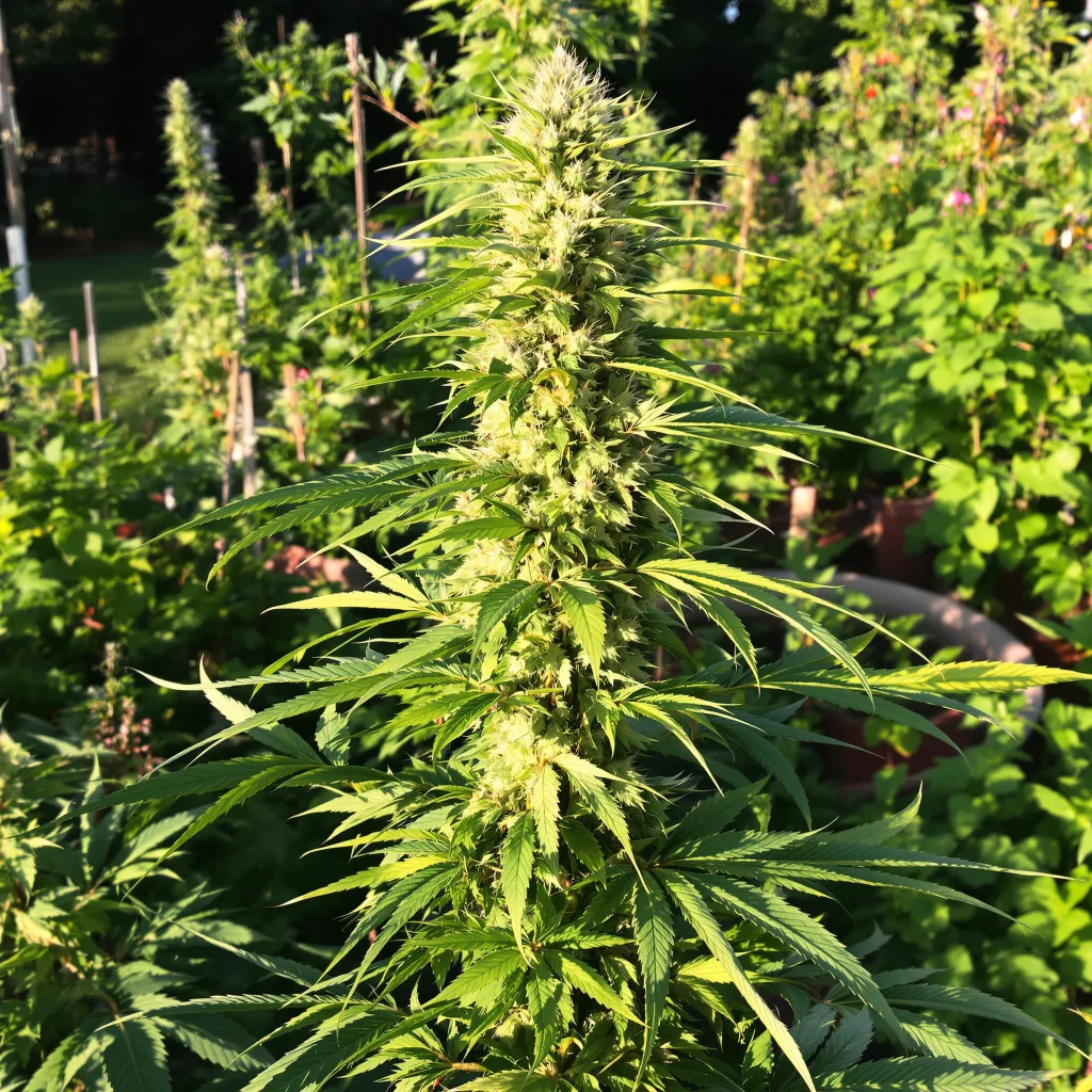 Sage N Sour 25% Indica / 75% Sativa — Blüte mit sichtbaren Trichomen