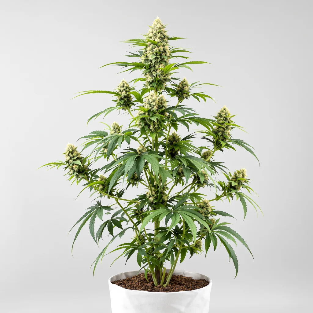 Sangria Cannabisblüte Nahaufnahme mit dichte waldgrüne Nugs