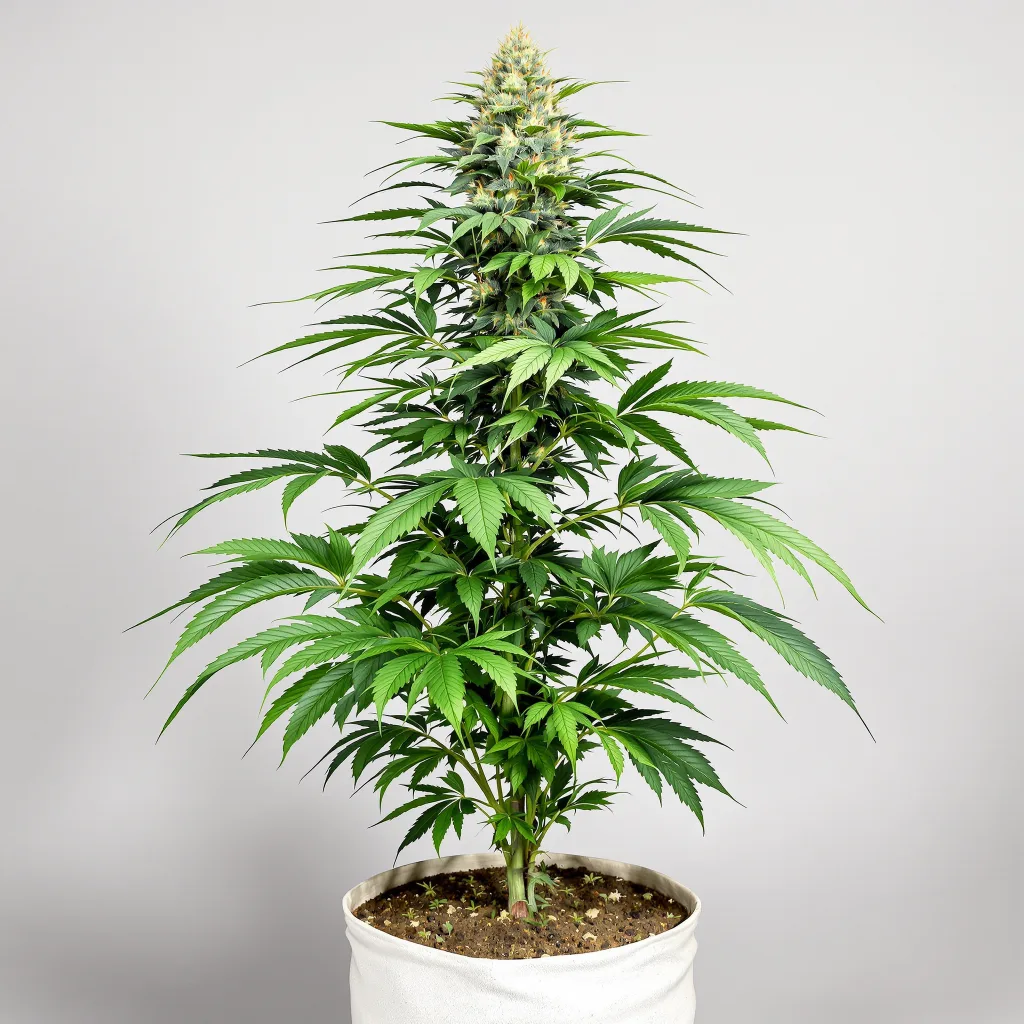 Scott's OG Cannabisblüte Nahaufnahme mit dichte violett getönte Kelche