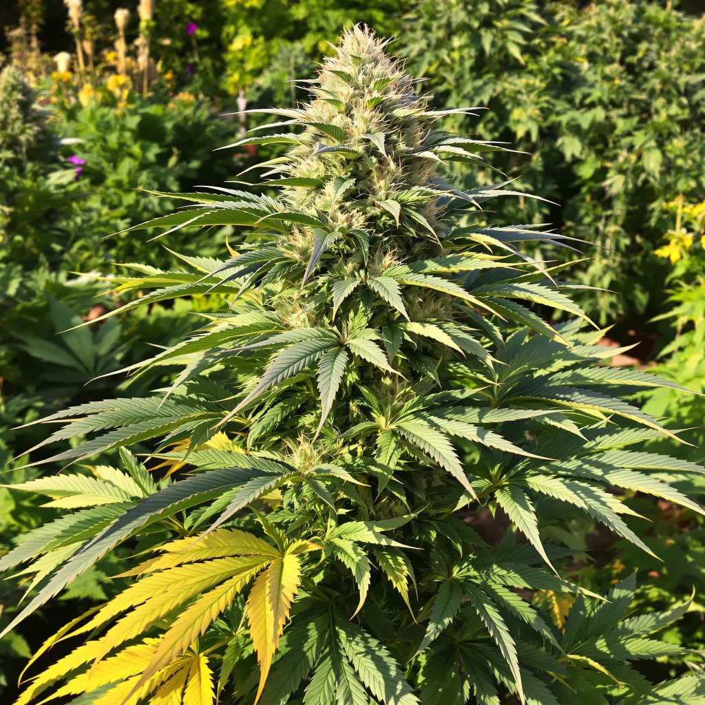 Sensi Star 75% Indica / 25% Sativa — Blüte mit sichtbaren Trichomen