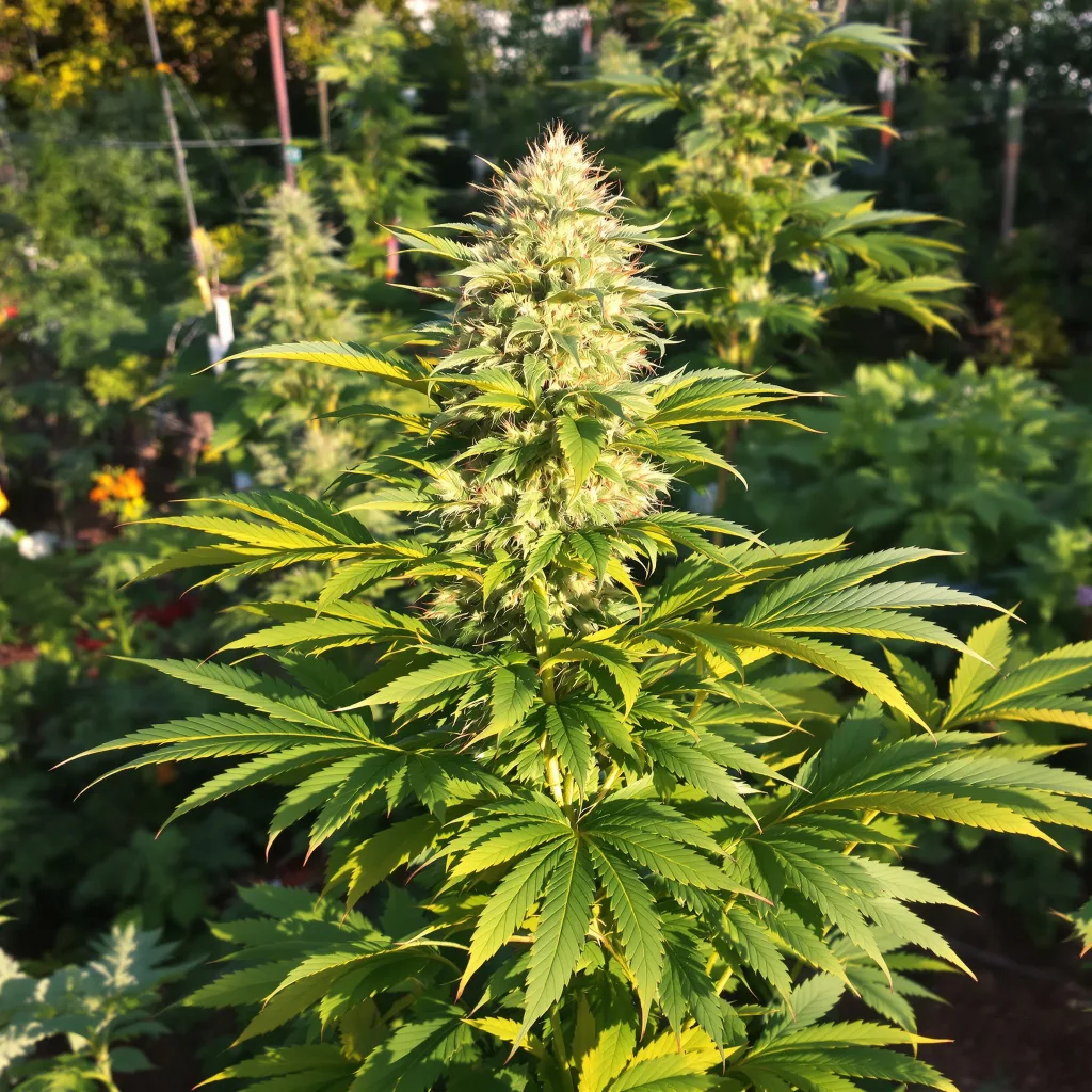 Shoreline 81% Indica / 19% Sativa — Blüte mit sichtbaren Trichomen
