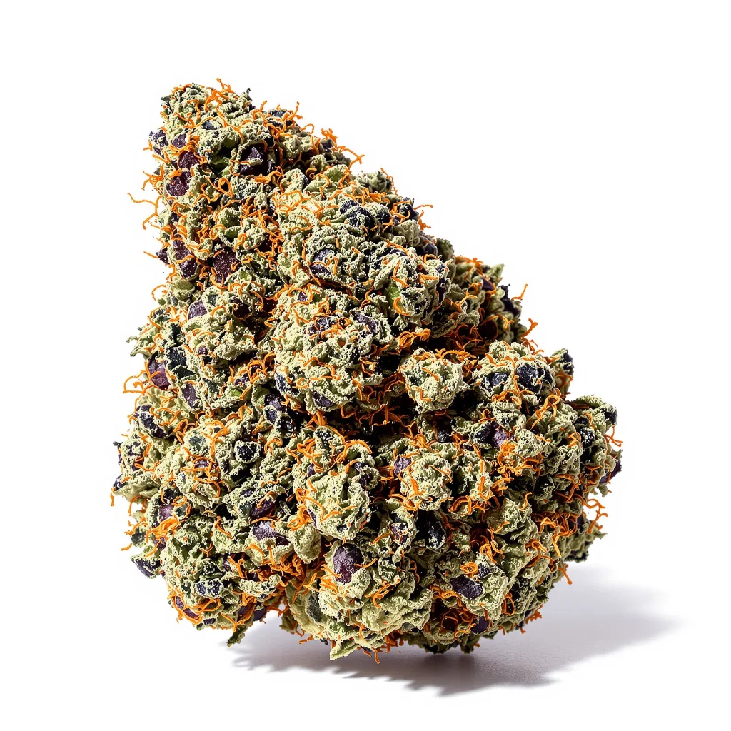 Shoreline 81% Indica / 19% Sativa — Blüte mit sichtbaren Trichomen