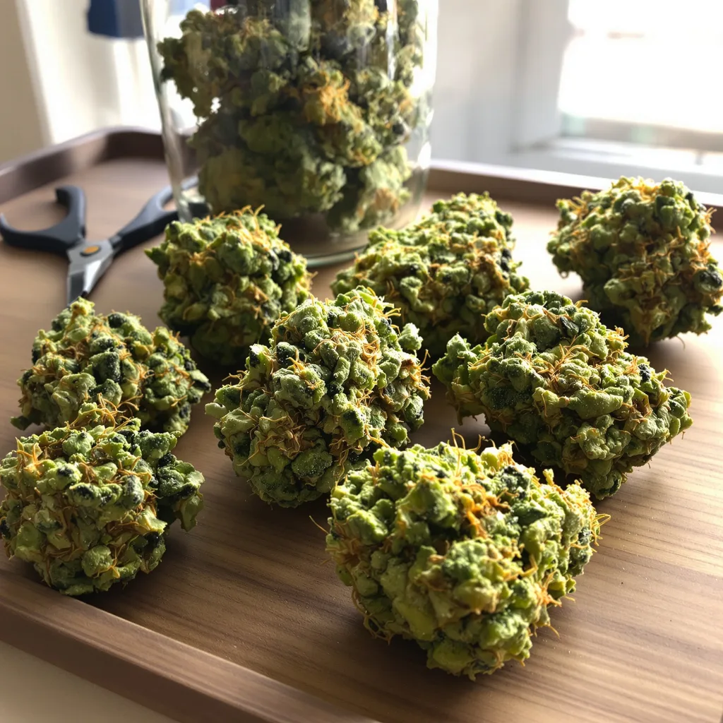 Silver Haze 10% Indica / 90% Sativa — Blüte mit sichtbaren Trichomen