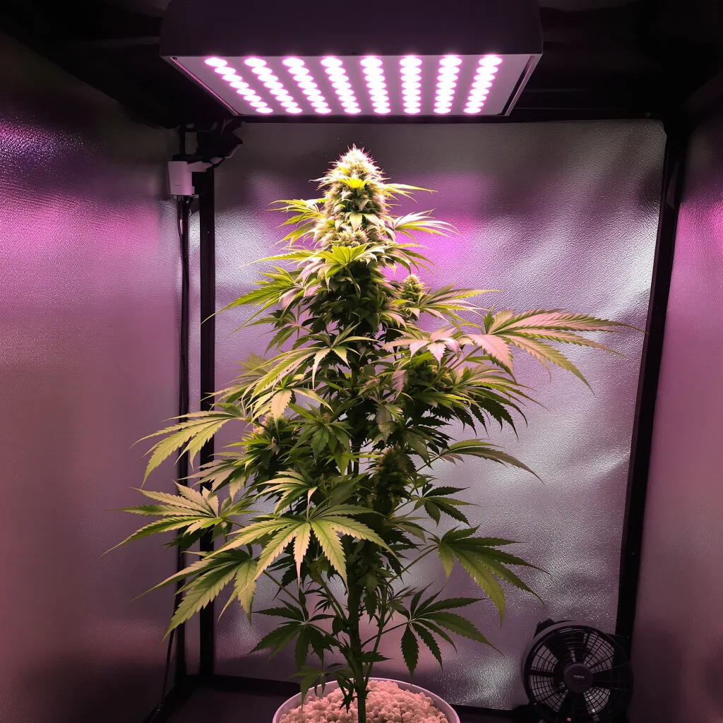 Silver Haze 10% Indica / 90% Sativa — Blüte mit sichtbaren Trichomen