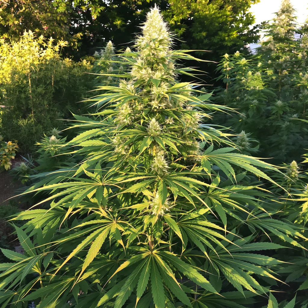 Silver Haze 10% Indica / 90% Sativa — Blüte mit sichtbaren Trichomen
