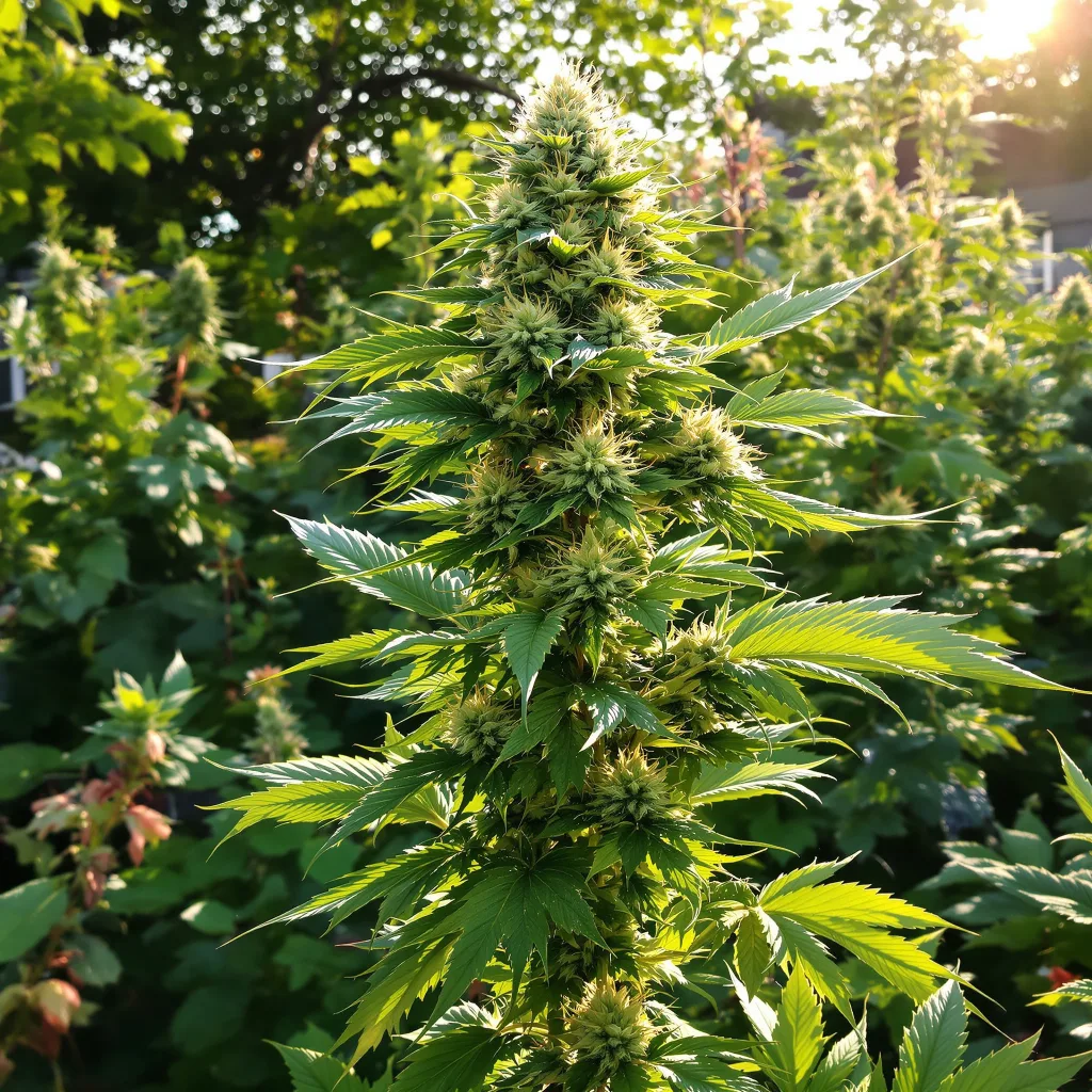 Silverfalls Kush 40% Indica / 60% Sativa — Blüte mit sichtbaren Trichomen