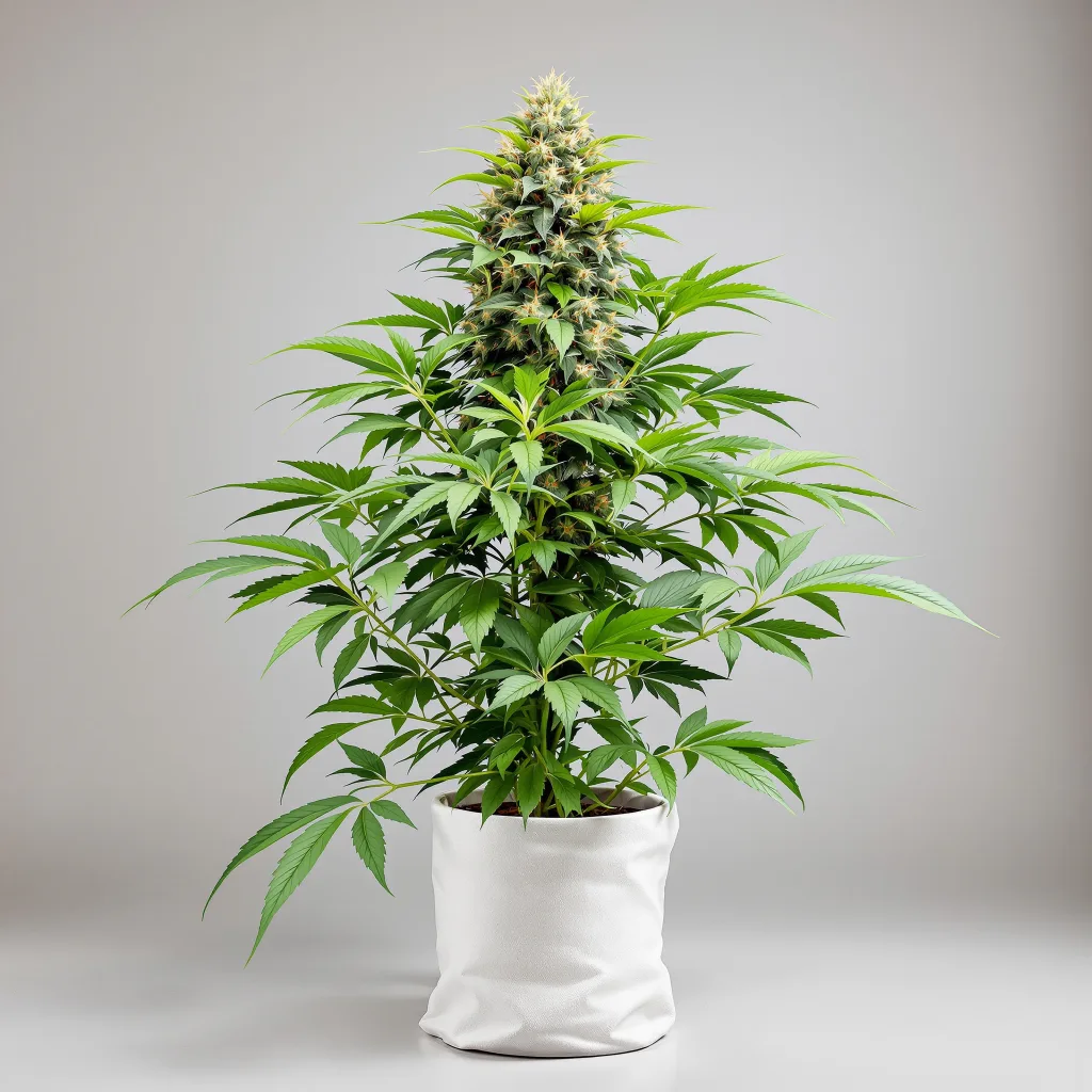Skunk Cannabisblüte Nahaufnahme mit dichte violett getönte Kelche