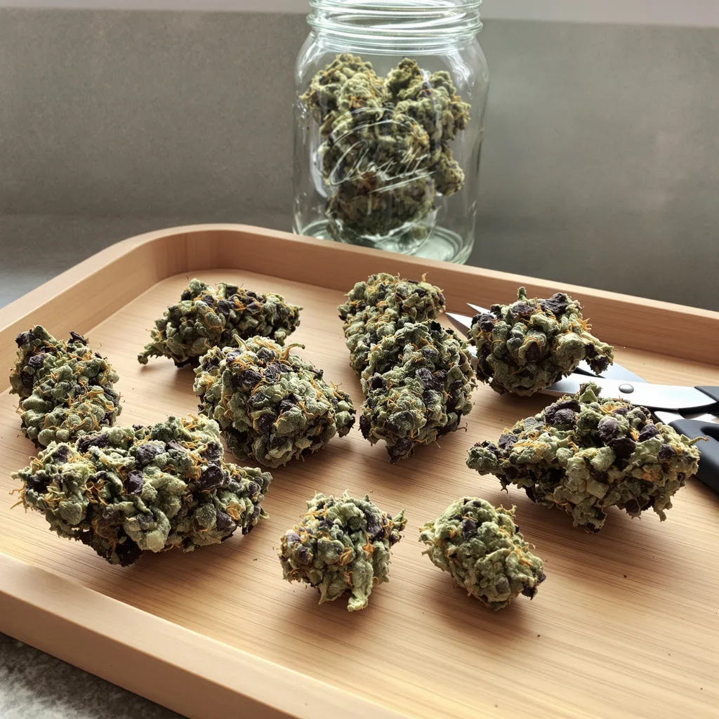 Snoop Dogg OG 75% Indica / 25% Sativa — Blüte mit sichtbaren Trichomen
