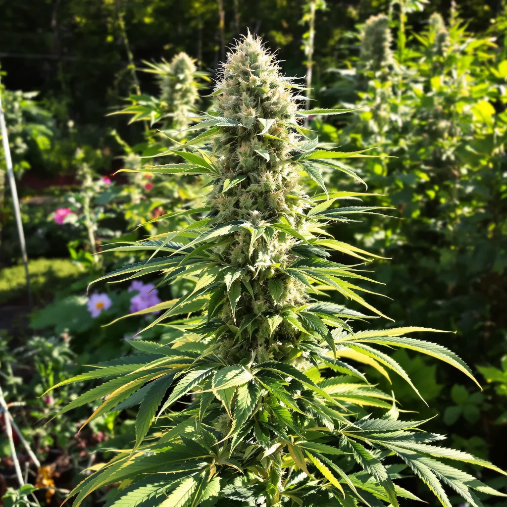 Snoop's Dream 50% Indica / 50% Sativa — Blüte mit sichtbaren Trichomen