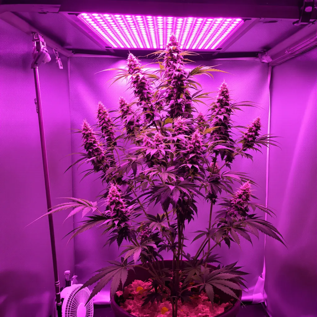 Sour Dream 12% Indica / 88% Sativa — Blüte mit sichtbaren Trichomen