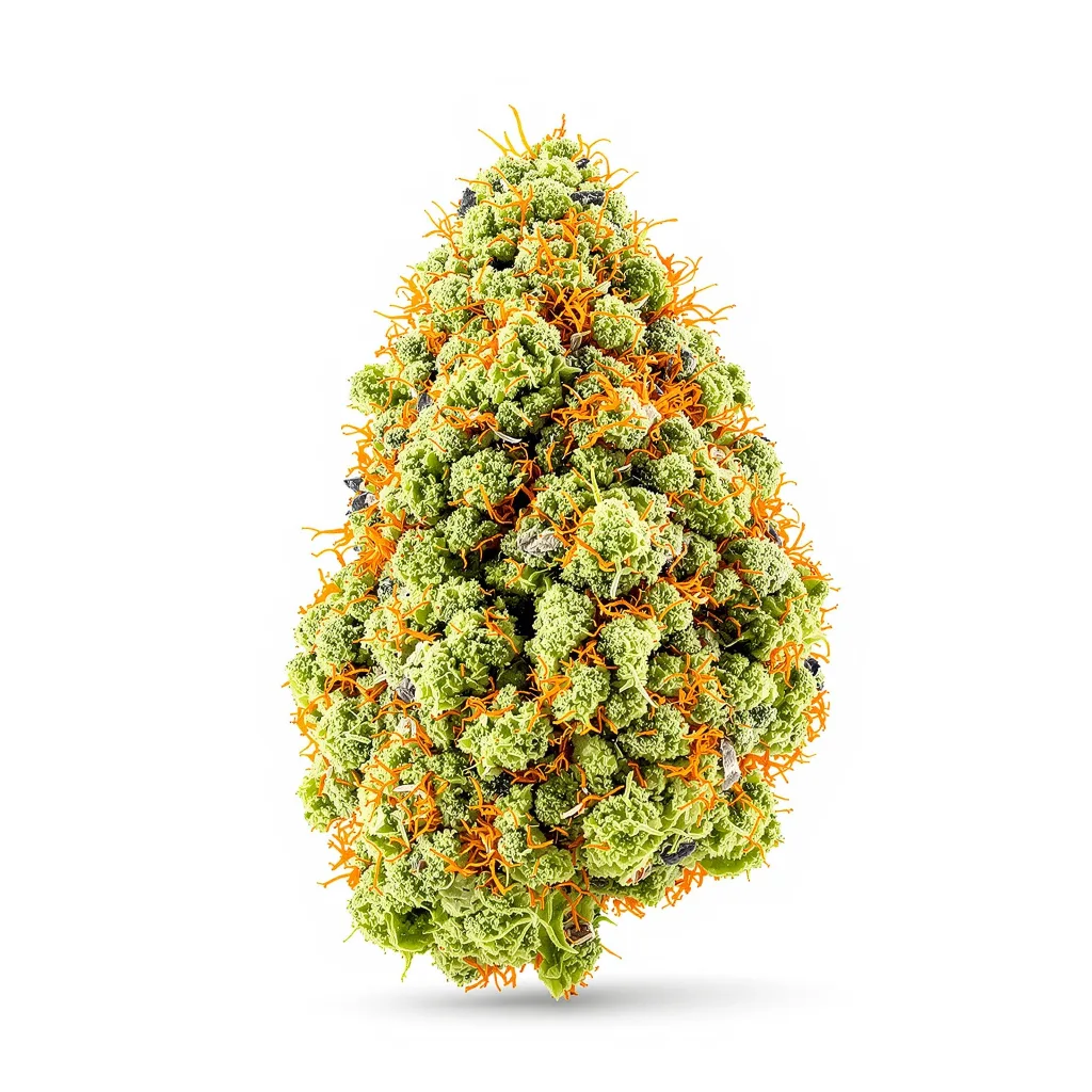 Sour Dream 12% Indica / 88% Sativa — Blüte mit sichtbaren Trichomen
