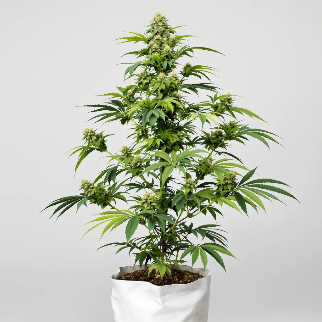 Sour Dubble Cannabisblüte Nahaufnahme mit dichte waldgrüne Nugs