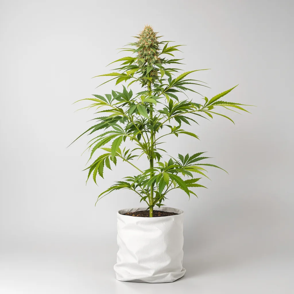 Sour Girl Cannabisblüte Nahaufnahme mit ausgewogene Blütenstruktur mit eisigen Trichomen