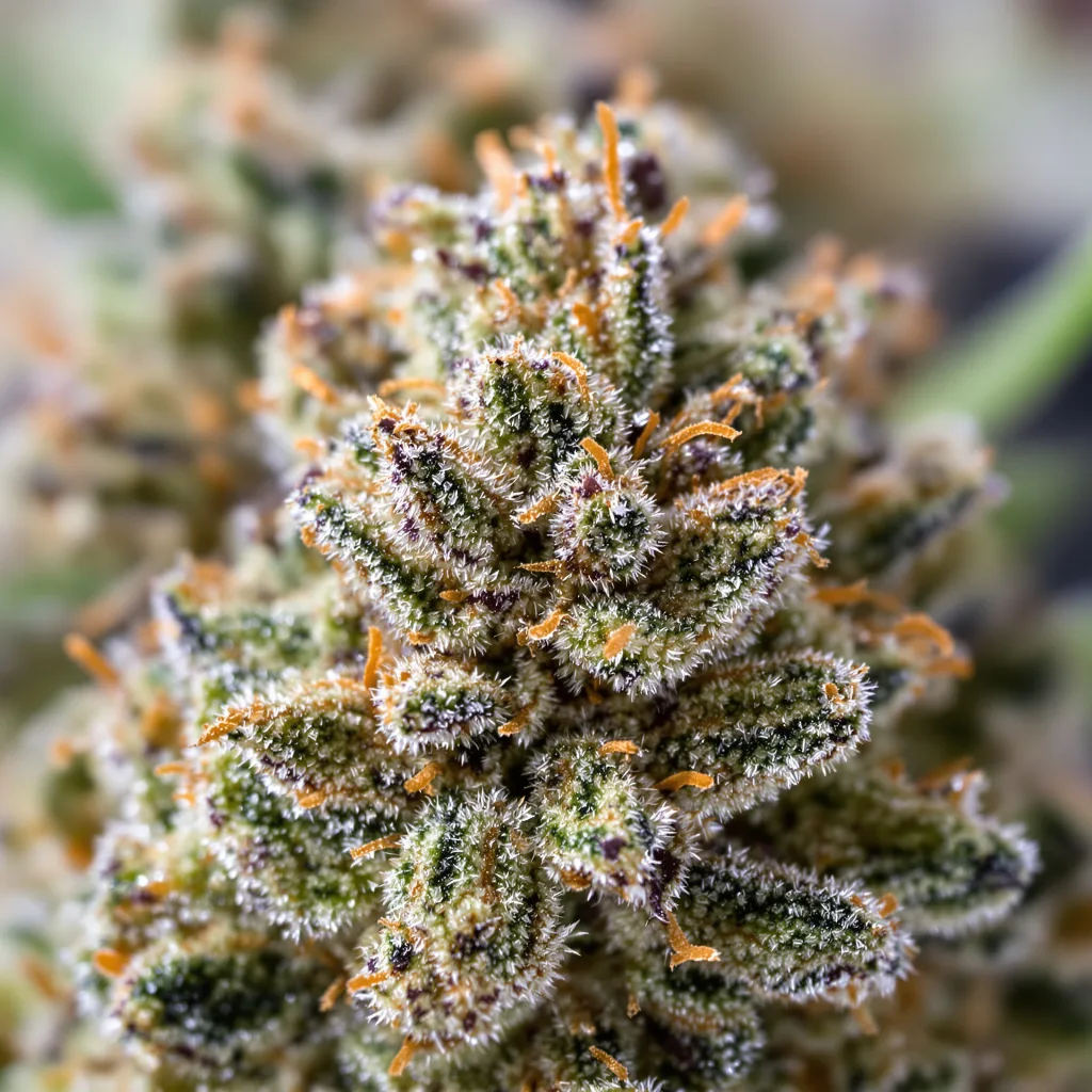 Sour Kush Cannabispflanze in der Blütephase — 60-100 cm automatisch blühend
