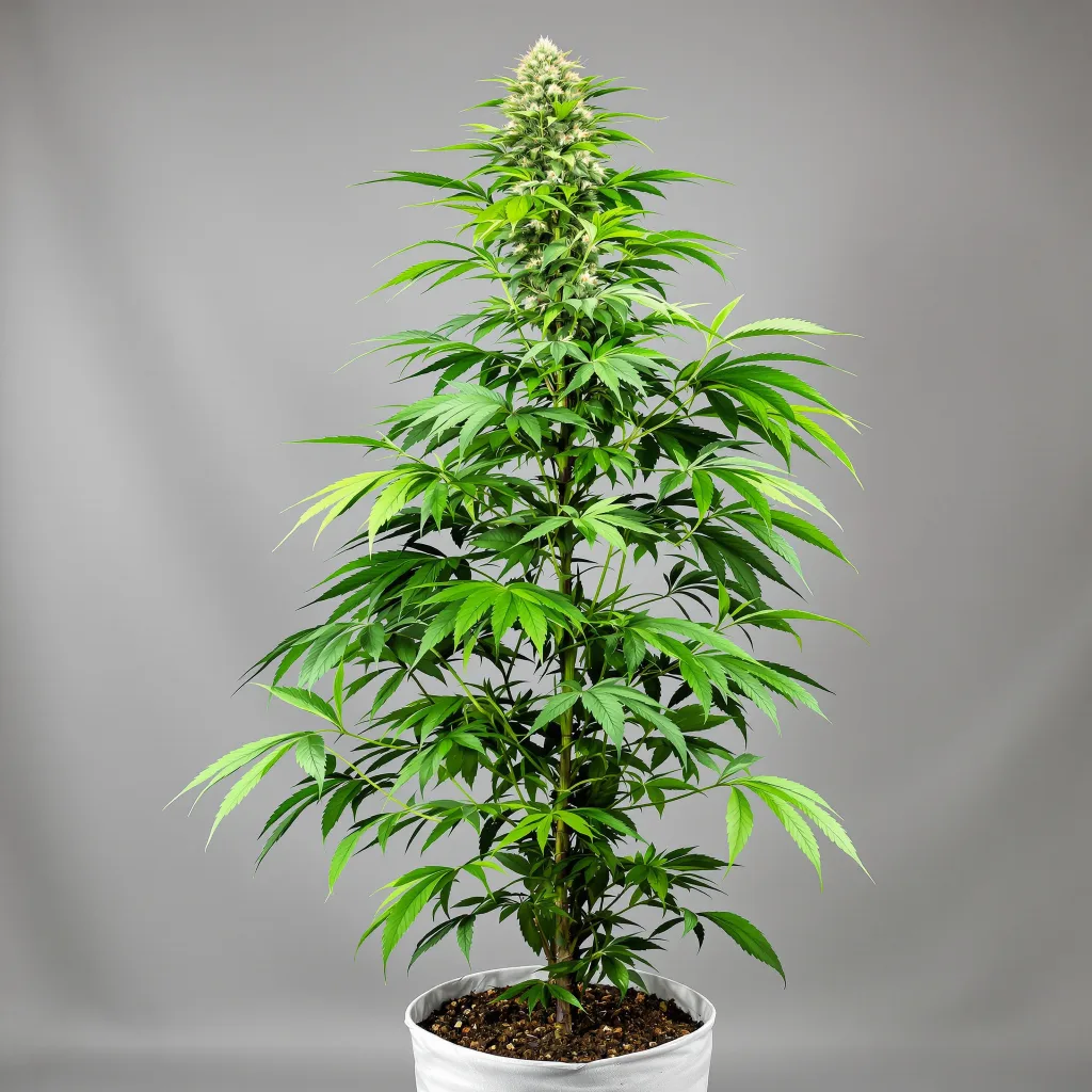 Stardawg Cannabisblüte Nahaufnahme mit luftige limonengrüne Struktur