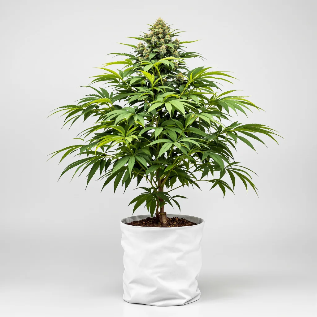 Strawberry Banana Cannabisblüte Nahaufnahme mit dichte violett getönte Kelche