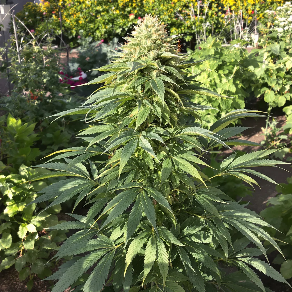 Strawberry Cheesecake 70% Indica / 30% Sativa — Blüte mit sichtbaren Trichomen