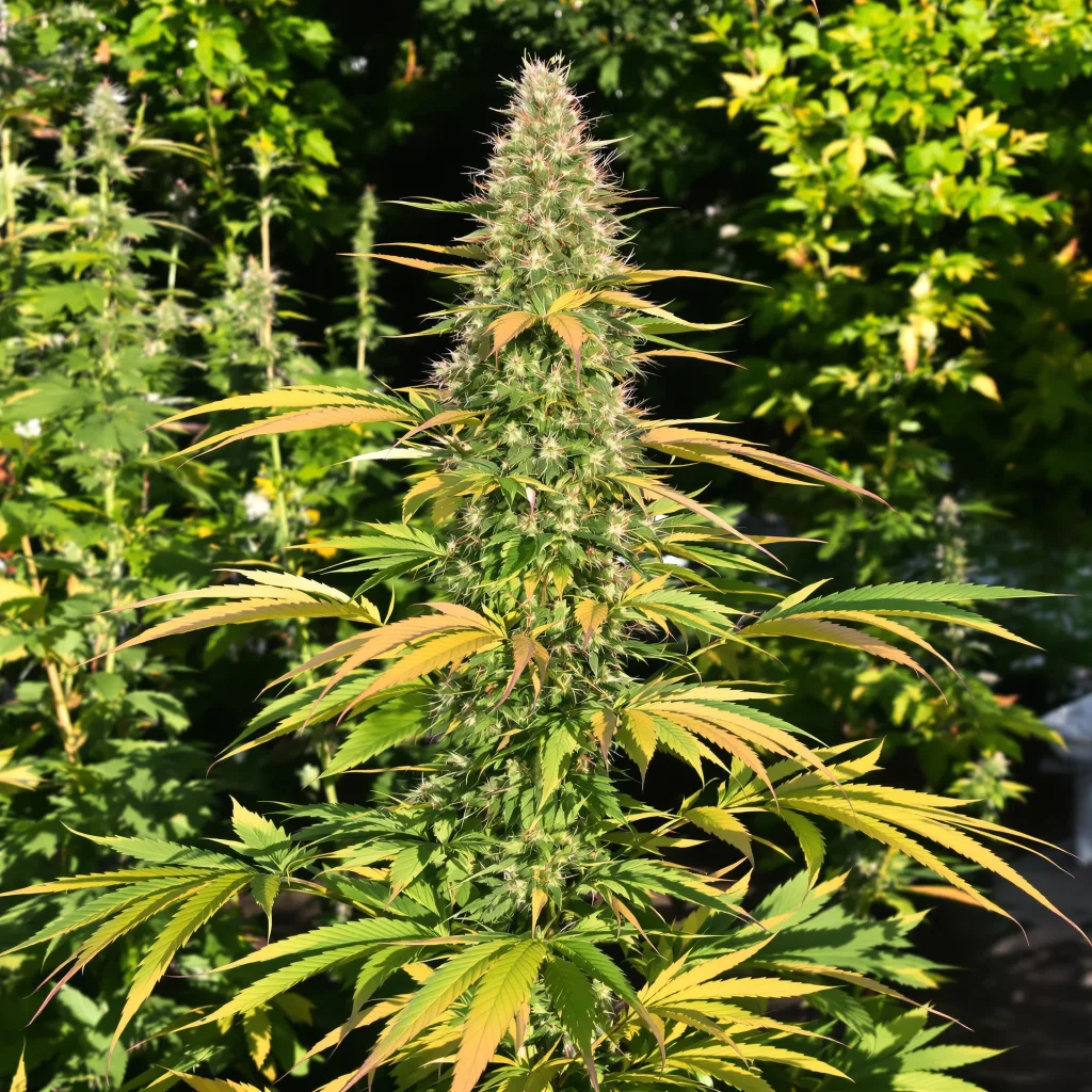 Strawberry Fields 60% Indica / 40% Sativa — Blüte mit sichtbaren Trichomen