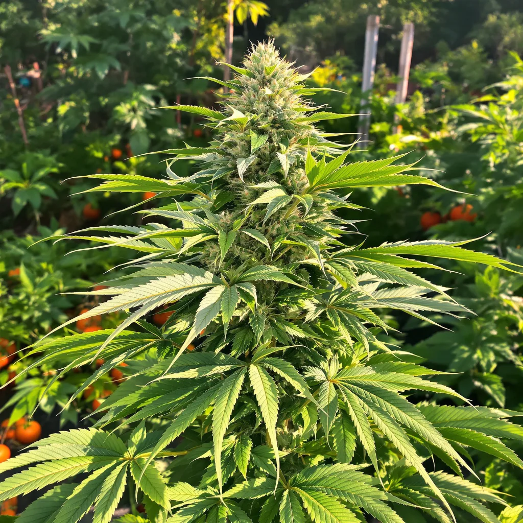 Strawberry Gorilla 70% Indica / 30% Sativa — Blüte mit sichtbaren Trichomen