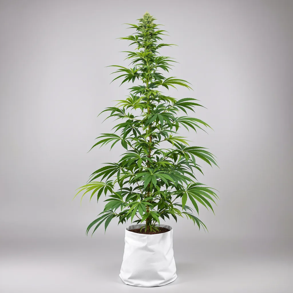 Strawberry Haze Cannabisblüte Nahaufnahme mit luftige limonengrüne Struktur