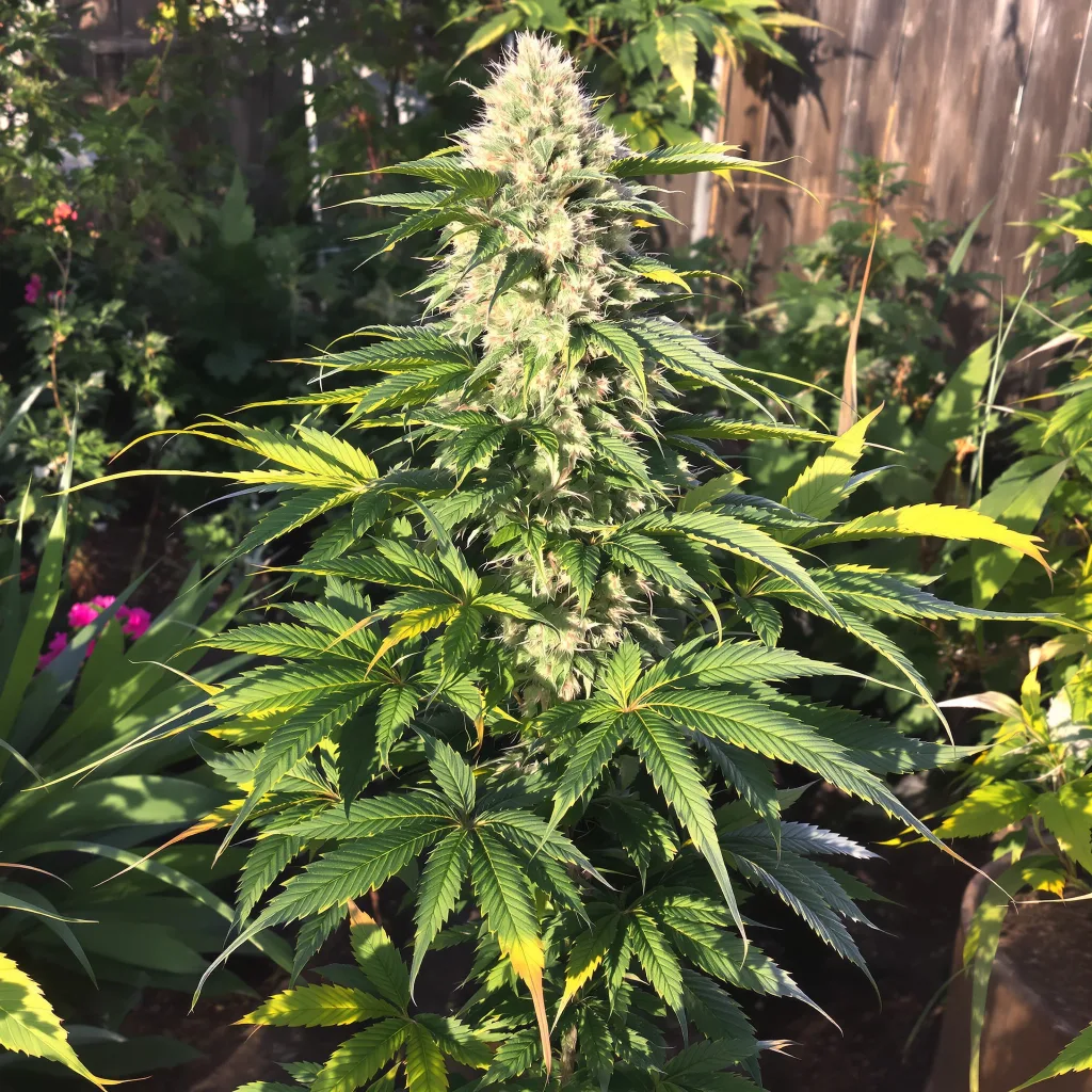 Strawberry Kush 78% Indica / 22% Sativa — Blüte mit sichtbaren Trichomen