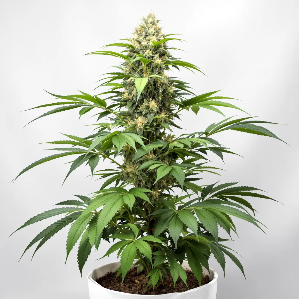 Sugar Mama Cannabisblüte Nahaufnahme mit dichte violett getönte Kelche