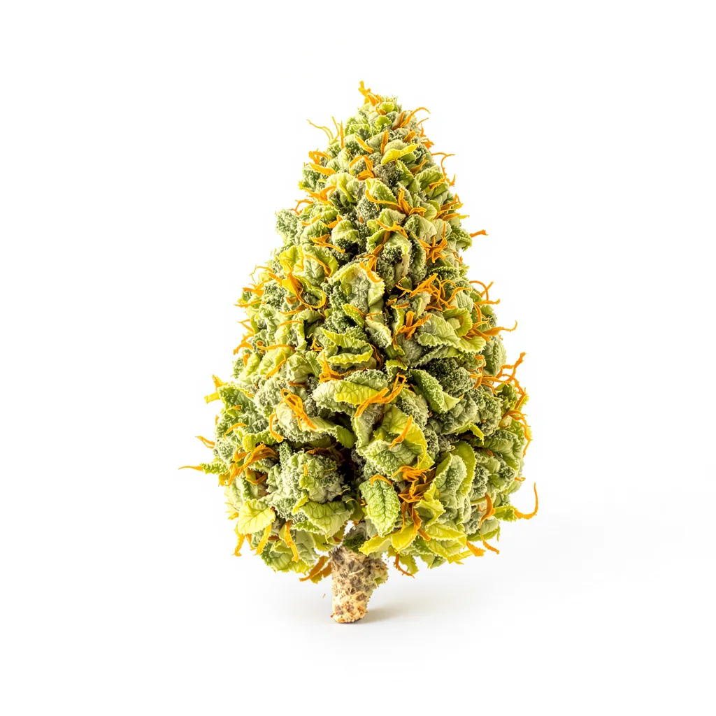 Super Green Crack 24% Indica / 76% Sativa — Blüte mit sichtbaren Trichomen