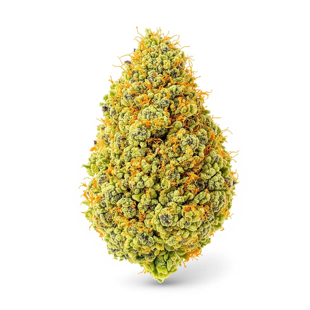 Super Lemon Haze 14% Indica / 86% Sativa — Blüte mit sichtbaren Trichomen