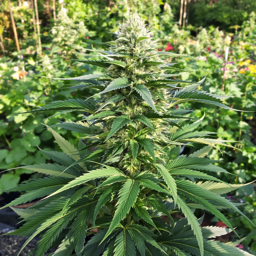 Super Skunk 70% Indica / 30% Sativa — Blüte mit sichtbaren Trichomen