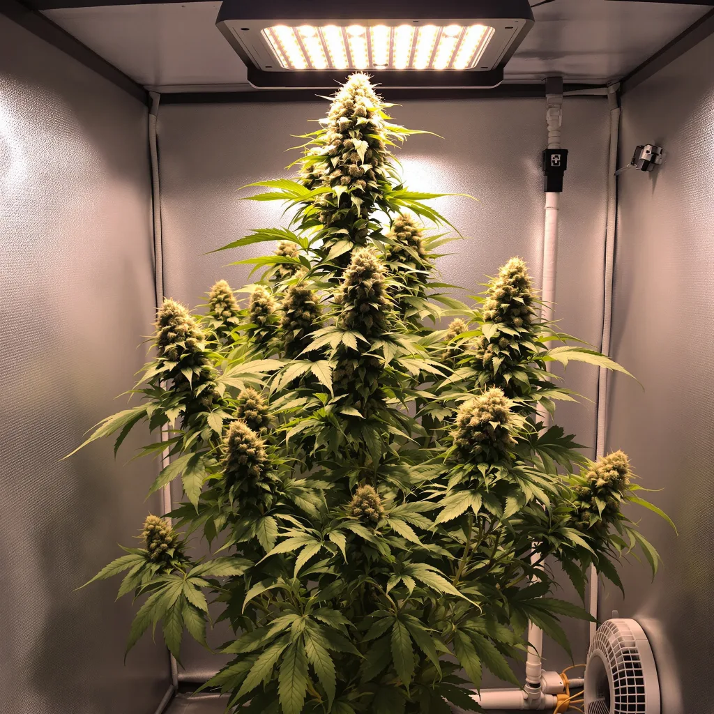Sweet Berry 38% Indica / 62% Sativa — Blüte mit sichtbaren Trichomen