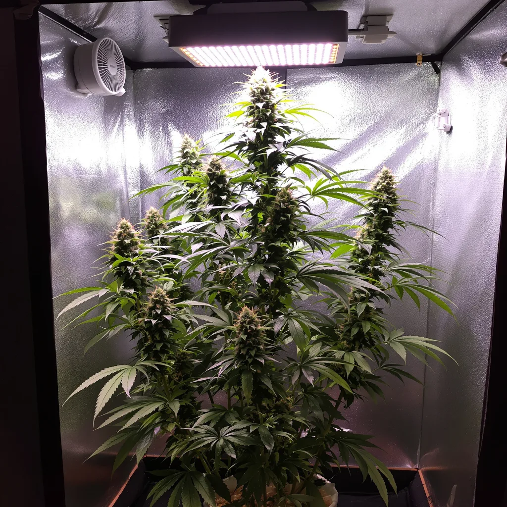 Sweet Cheese 17% Indica / 83% Sativa — Blüte mit sichtbaren Trichomen