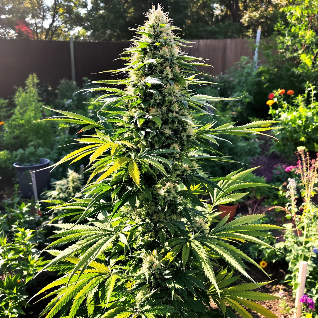 Sweet Pebbles 49% Indica / 51% Sativa — Blüte mit sichtbaren Trichomen